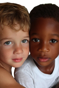 Smiling Boys Together Vinyl Car Decal Sticker – Waterproof & UV-Resistant 8"