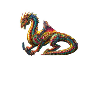 Majestic Mirror Dragon Vinyl Car Decal Sticker – Waterproof & UV-Resistant 8"