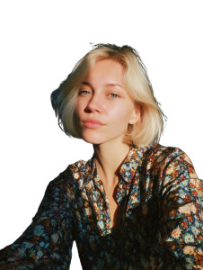 Blonde Bob Selfie Vinyl Car Decal Sticker – Waterproof & UV-Resistant 8"