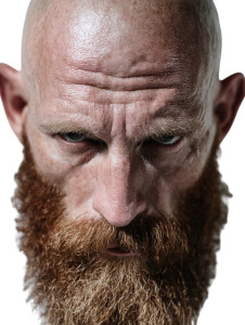 Red-Bearded Portrait Vinyl Car Decal Sticker – Waterproof & UV-Resistant 8"