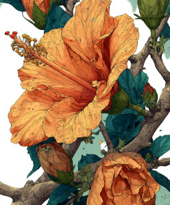 Blooming Flower Art V2 Vinyl Car Decal Sticker – Waterproof & UV-Resistant 8"