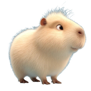 Chubby Baby Capybara Vinyl Car Decal Sticker – Waterproof & UV-Resistant 8"