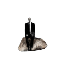 Surreal Suited Man V2 Vinyl Car Decal Sticker – Waterproof & UV-Resistant 8"