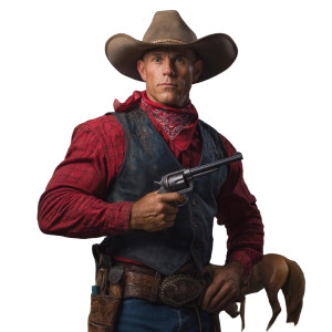 Cowboy Portrait V2 Vinyl Car Decal Sticker – Waterproof & UV-Resistant 8"