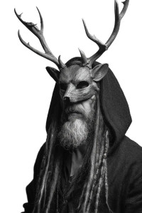 Masked Man Antlers Vinyl Car Decal Sticker – Waterproof & UV-Resistant 8"