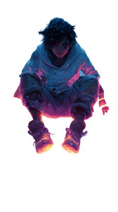 Cyber Warrior V4 Vinyl Car Decal Sticker – Waterproof & UV-Resistant 8"