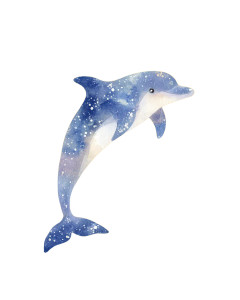 Celestial Dolphin Jump Vinyl Car Decal Sticker – Waterproof & UV-Resistant 8"