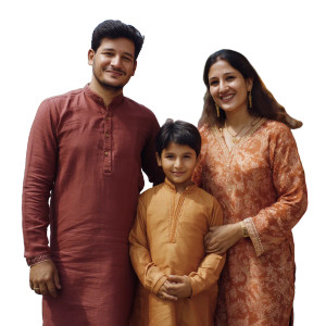 Indian Family Navratri Vinyl Car Decal Sticker – Waterproof & UV-Resistant 8"