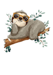 Stylish Sloth Vinyl Car Decal Sticker – Waterproof & UV-Resistant 8"