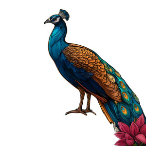 Colored Peacock Vinyl Car Decal Sticker – Waterproof & UV-Resistant 8" Colored Peacock Vinyl Car Decal Sticker – Waterproof & UV-Resistant 8"