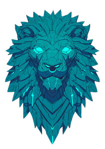 Mechanical Lion Head Vinyl Car Decal Sticker – Waterproof & UV-Resistant 8"