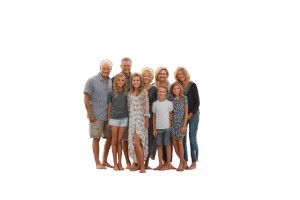 Family Lake Gathering Vinyl Car Decal Sticker – Waterproof & UV-Resistant 8"