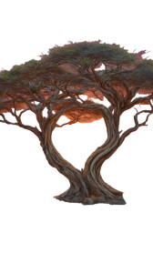 Entwined Trees Sunset Vinyl Car Decal Sticker – Waterproof & UV-Resistant 8"