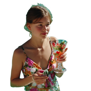 Girl By Pool V3 Vinyl Car Decal Sticker – Waterproof & UV-Resistant 8"