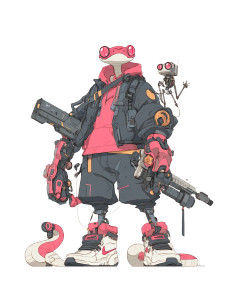 Cyberpunk Snake Sniper Vinyl Car Decal Sticker – Waterproof & UV-Resistant 8"