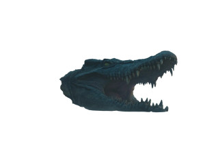 Monster Crocodile Emerges Vinyl Car Decal Sticker – Waterproof & UV-Resistant 8"