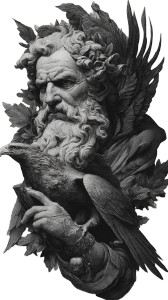 Zeus Tattoo Sketch Vinyl Car Decal Sticker – Waterproof & UV-Resistant 8"