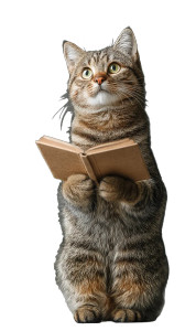 Reading Tabby Cat V2 Vinyl Car Decal Sticker – Waterproof & UV-Resistant 8"