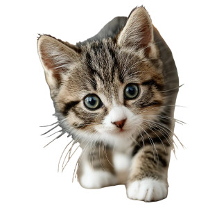 Adorable Fluffy Kitten V2 Vinyl Car Decal Sticker – Waterproof & UV-Resistant 8"