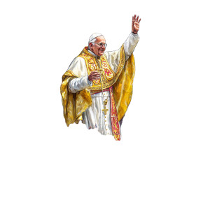 Pope Leo Xiv V2 Vinyl Car Decal Sticker – Waterproof & UV-Resistant 8"