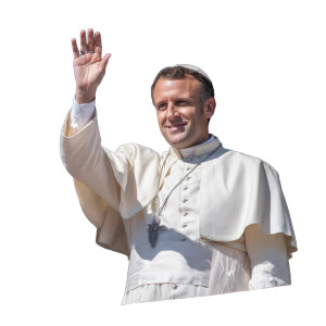 Macron As Pope Vinyl Car Decal Sticker – Waterproof & UV-Resistant 8"