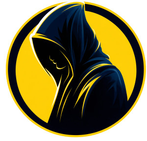 Hooded Figure Logo Vinyl Car Decal Sticker – Waterproof & UV-Resistant 8"