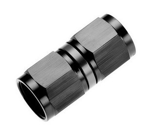 High Performance -10 AN Female Coupler Fitting | Straight Swivel | Black Aluminum - RHP 8100 Series