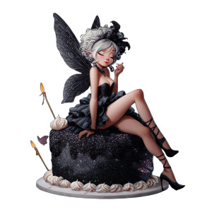 Vampire Fairy Cake Vinyl Car Decal Sticker – Waterproof & UV-Resistant 8"
