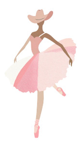 Ballerina Cowgirl Vinyl Car Decal Sticker – Waterproof & UV-Resistant 8"