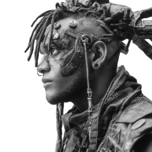 Future Cyborg Vinyl Car Decal Sticker – Waterproof & UV-Resistant 8"