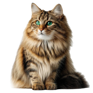 Siberian Tabby Cat Vinyl Car Decal Sticker – Waterproof & UV-Resistant 8"
