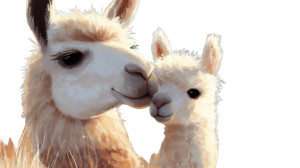 Llama Nuzzling Cria Vinyl Car Decal Sticker – Waterproof & UV-Resistant 8" Llama Nuzzling Cria Vinyl Car Decal Sticker – Waterproof & UV-Resistant 8"