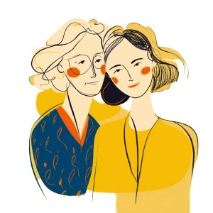 Mother-Daughter Duo V2 Vinyl Car Decal Sticker – Waterproof & UV-Resistant 8"