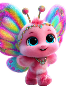 Pink Rainbow Butterfly Vinyl Car Decal Sticker – Waterproof & UV-Resistant 8"