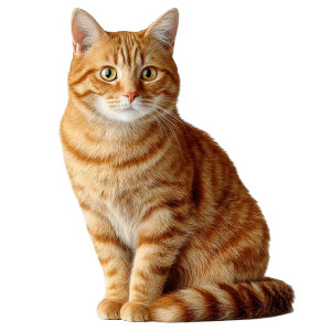 Orange Cat V3 Vinyl Car Decal Sticker – Waterproof & UV-Resistant 8"