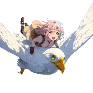 Sky Rider Girl Vinyl Car Decal Sticker – Waterproof & UV-Resistant 8"