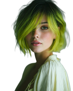 Neon Green Hair Vinyl Car Decal Sticker – Waterproof & UV-Resistant 8"
