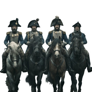 French Generals On Horseback Vinyl Car Decal Sticker – Waterproof & UV-Resistant 8"