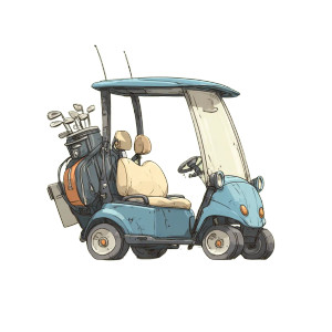 Golf Cart Vinyl Car Decal Sticker – Waterproof & UV-Resistant 8"