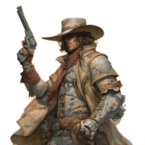 Divine Gunslinger Vinyl Car Decal Sticker – Waterproof & UV-Resistant 8"