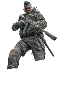 Mercenary Soldier Standoff Vinyl Car Decal Sticker – Waterproof & UV-Resistant 8"