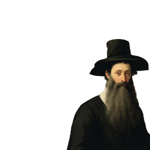 Sephardic Jew Portrait Vinyl Car Decal Sticker – Waterproof & UV-Resistant 8"