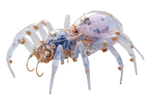 Mechanical Spider Art Vinyl Car Decal Sticker – Waterproof & UV-Resistant 8"