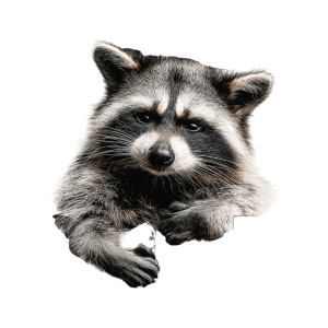 Moody Raccoon Vinyl Car Decal Sticker – Waterproof & UV-Resistant 8"