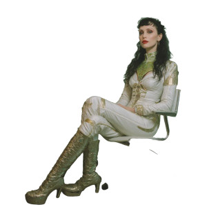 Cyber Goth Woman Vinyl Car Decal Sticker – Waterproof & UV-Resistant 8"