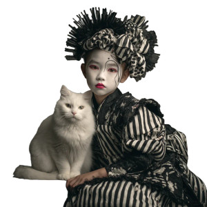 Geisha And Cat V2 Vinyl Car Decal Sticker – Waterproof & UV-Resistant 8"