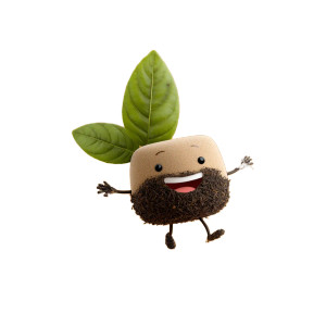 Tea Leaf Character Vinyl Car Decal Sticker – Waterproof & UV-Resistant 8"