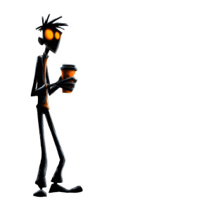 Expressive Coffee Character Vinyl Car Decal Sticker – Waterproof & UV-Resistant 8"