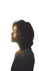 Serene Radiant Portrait Vinyl Car Decal Sticker – Waterproof & UV-Resistant 8"