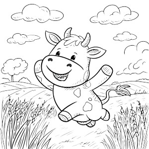 Jumping Happy Cow Vinyl Car Decal Sticker – Waterproof & UV-Resistant 8" Jumping Happy Cow Vinyl Car Decal Sticker – Waterproof & UV-Resistant 8"